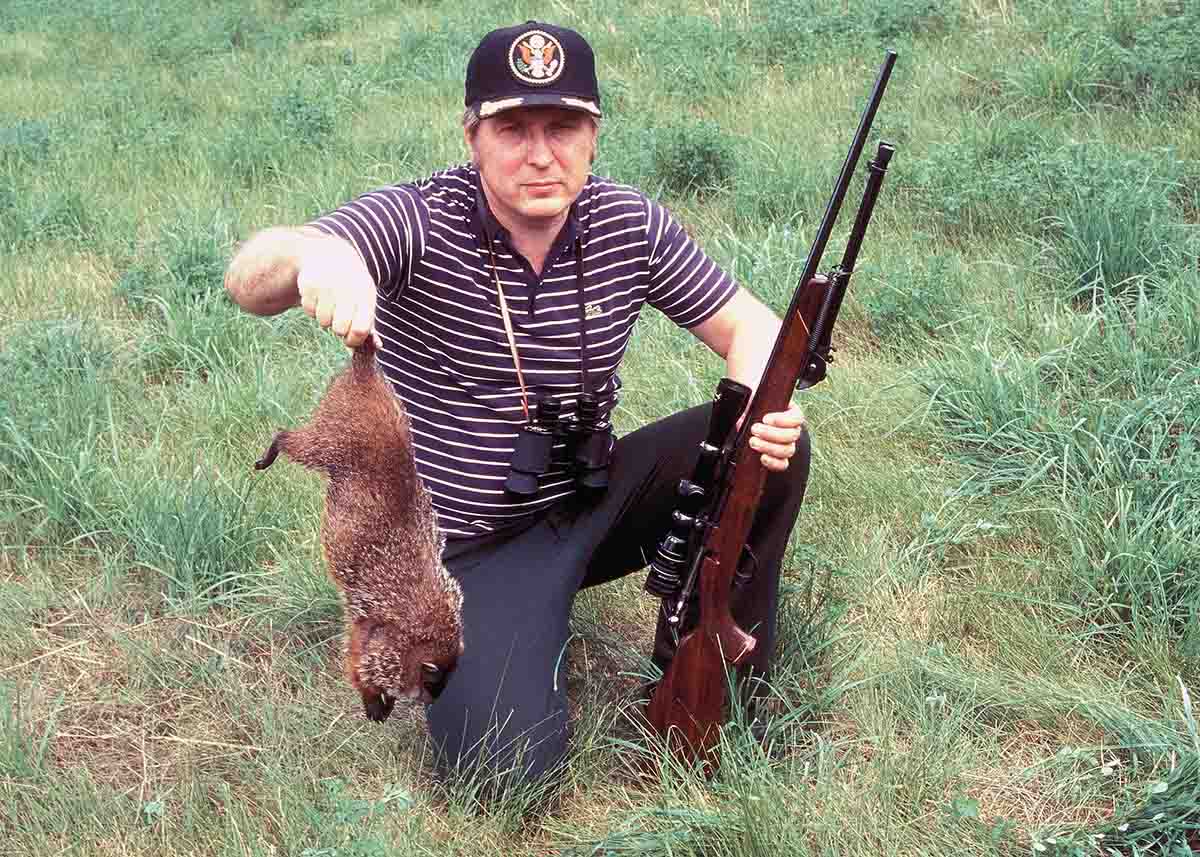 Trzoniec has used the .224 Weatherby Magnum Varmintmaster since 1981, and at that time shot this groundhog at about 325 yards with his favorite load containing Hornady 55-grain Spire Points over IMR-4895 powder.